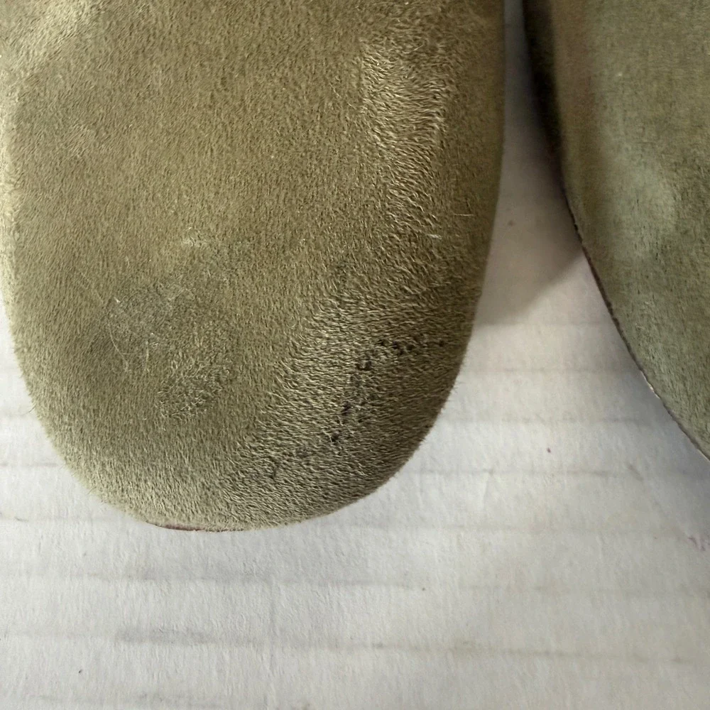 Steve Madden Pipa Womens Light Green Suede Leather Ballet Flats Size 6